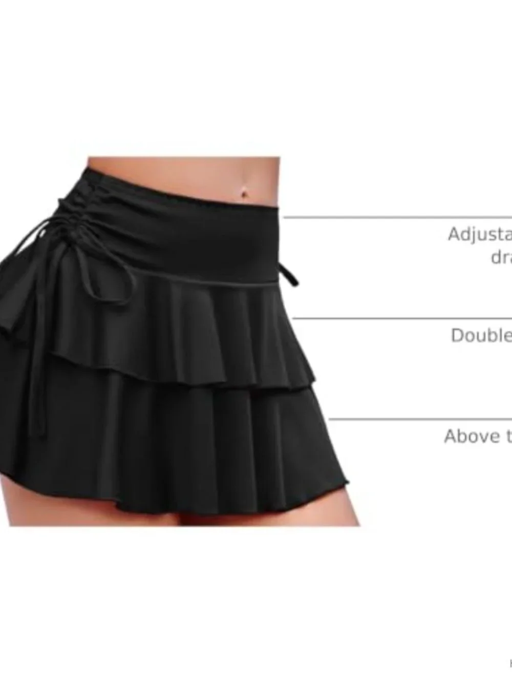 Women's Pleated Micro Mini Skirt Y2K Ruffle Layered Cheer Costume